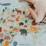 world map print details